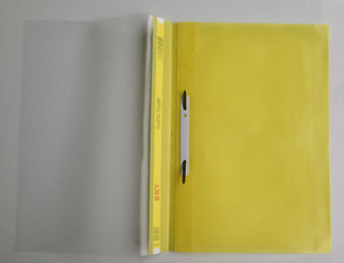 FC business file folder with paper fastener