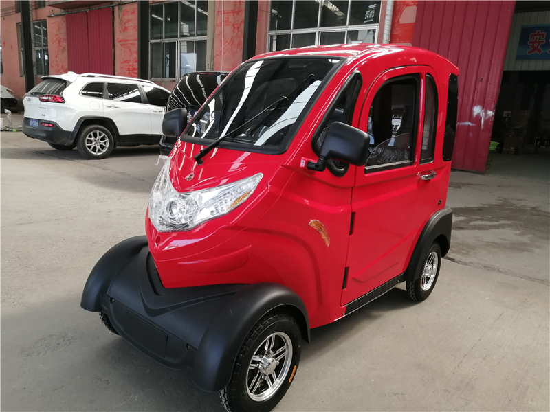 red Four-Wheel Electric Car