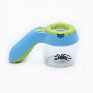 Handheld Cylinder Magnifier with LED Light - Baby Toys Magnifying Glass for Kids Gift