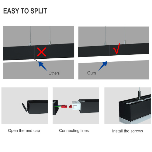 luz led linear para cima e para baixo