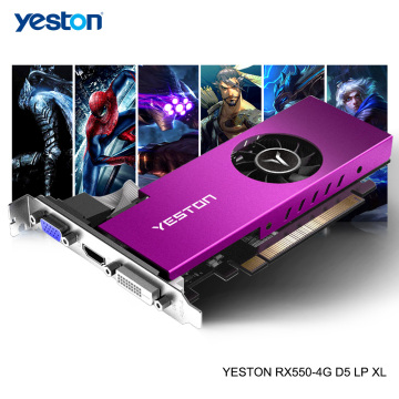 Yeston Radeon mini RX 550 GPU 4GB GDDR5 128bit Gaming Desktop computer PC Video Graphics Cards support VGA/DVI-D/HDMI-compatible