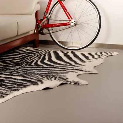 Zebra skin carpet Animal fur rug Faux fur rug Faux fur mat