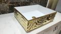 Luxury Ceramic Bathroom Gold Color Wash Sink