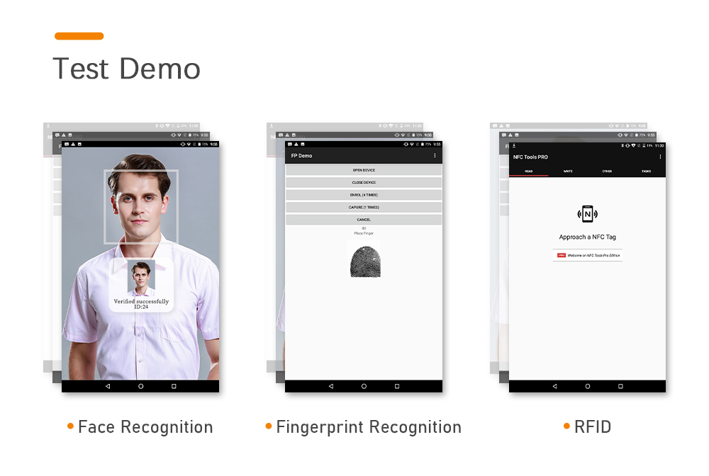 Touch Screen Fingerprint Tablet