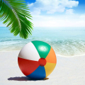 इंद्रधनुष रंग पूल पार्टी पैक inflatable समुद्र तट गेंदों