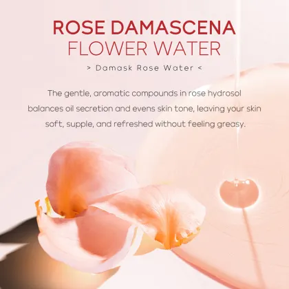 Korean Organic Damask Rose Water - Moisturizing & Soothing Facial Toner