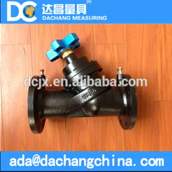 Manual balancing valves