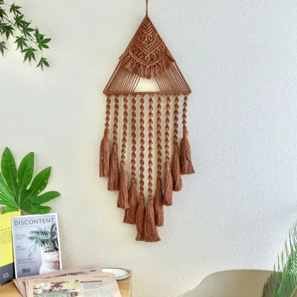 Handmade Boho Party Decorations: White Macrame Dream Catcher Tapestry Suppliers