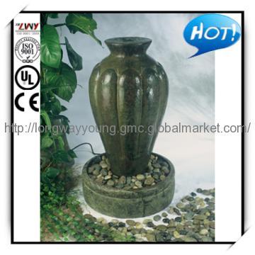 34 Inches Rust Fibercement Fluted Urn Fountain