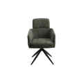 180 ° Rebound Grey Swivel Dining Chair