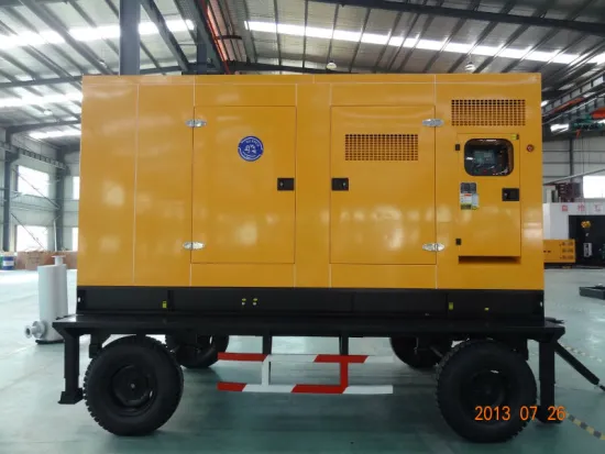 250kw/313kva Silent diesel generator set with wheels in stock
