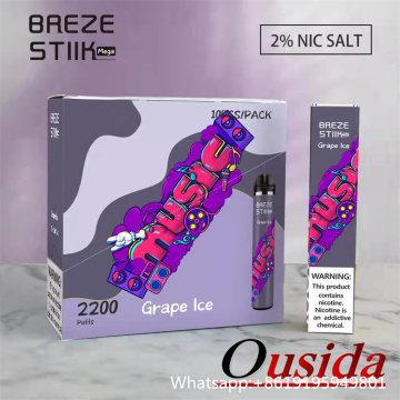 Breze Stiik Mega Puffs одноразовый вейп -ручка Puff