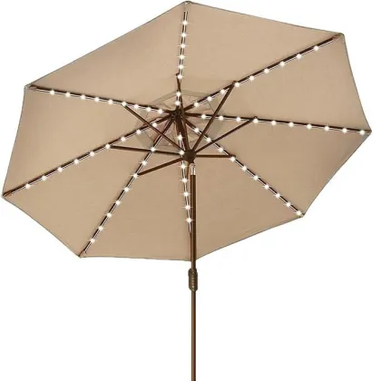 Center pillar umbrella with colorful lights
