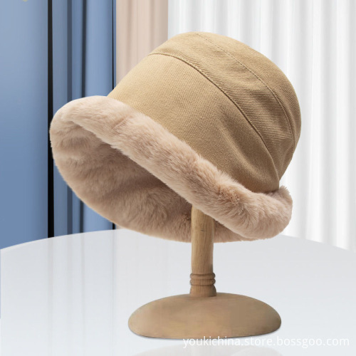 Autumn & Winter Solid Color Bucket Hats - Warm & Windproof for Adults