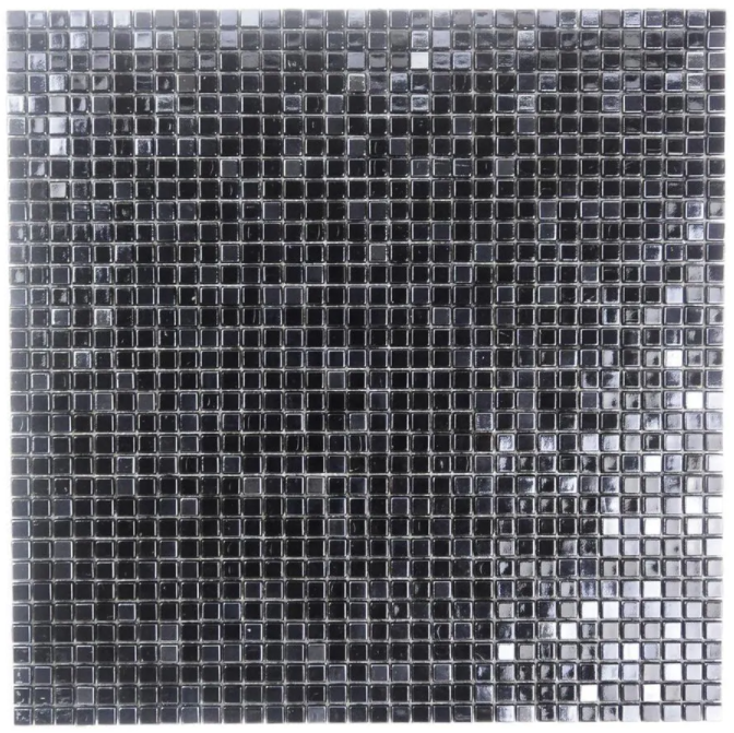 Kitchen Backsplash Wall Tile black Glass Mosaic