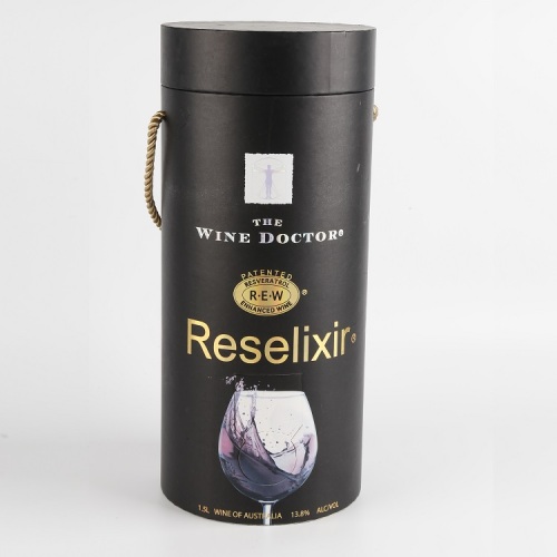 Europe Style Logo Customized Cylinder Wine Gift Box