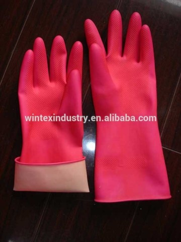 latex household Gloves,pink household gloves, cleaning household gloves
