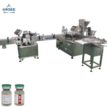 5ml Glass Vials Powder Filling Stoppering Capping and Sticker Labeling Machine