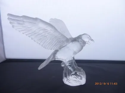 crystal glass eagle figurine