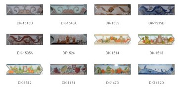 border tile for bathroom decorative glossy wall tile