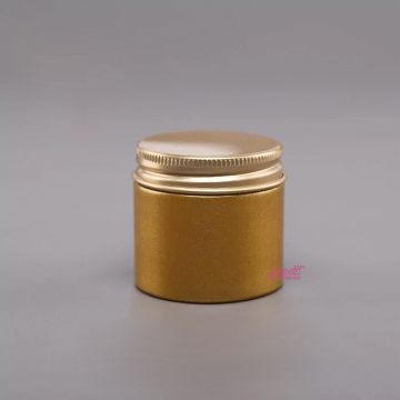 Empty gold plastic cosmetic jar for sale
