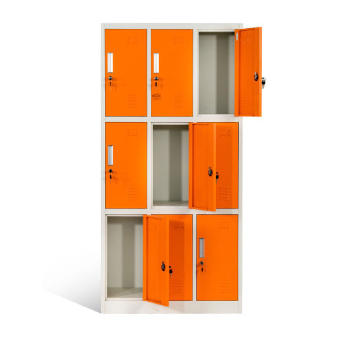 4-Stepped Orange Metal Lockers from Direct Maker