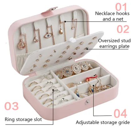 Creative Portable Travel Storage Box - Earrings Ring Case Jewelry Storage Box