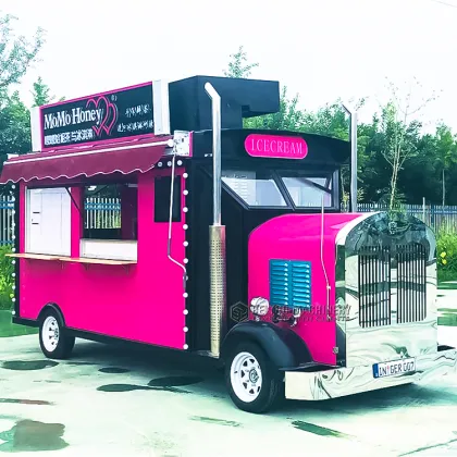 Cartoon Street Food: Ice Cream Cart and Hot Dog Stall Services