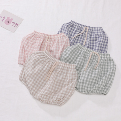 Calça infantil de algodão casual de verão