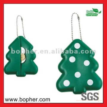 new designed plastic coin holder keychain