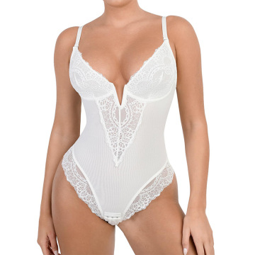 Wholesale Women's Sexy Shapewear: Tummy Control Bodysuits with Lace for Waist Slimming
