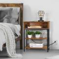 3-Tier Bedside Tables with USB and AC Ports