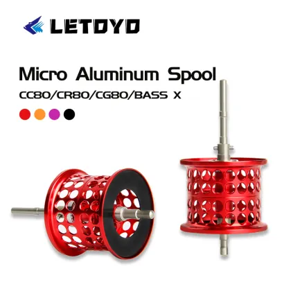 LETOYO Micro Aluminum Alloy Spool for DAIWA CC80/ CR80/ CG80/ Bass X Bait Casting Reel