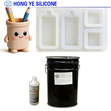 Self leveling silicone rubber for casting molds