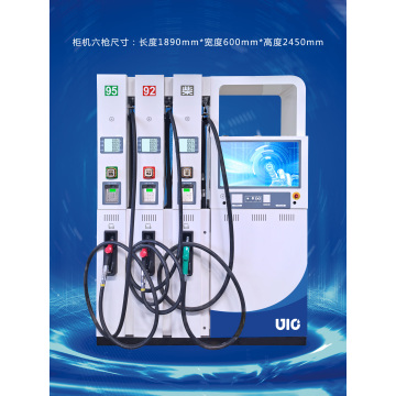 Cabinet Machine with Six Hoses and Three Products Fuel Dispenser