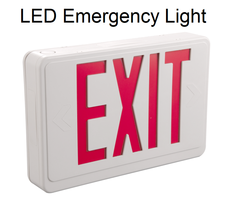 Qihui Red Exit Sign with Battery Rechargeable Backup