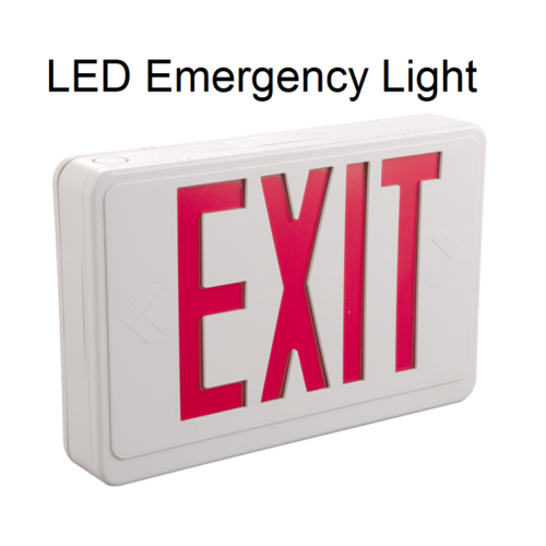 Qihui Red Exit Sign With Battery Rechargeable Backup