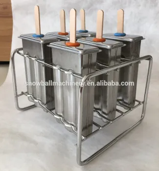 Home use 6pcs ice cream popsicle mold stainless steel