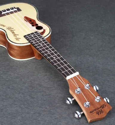 Custom lettering rosewood ukulele