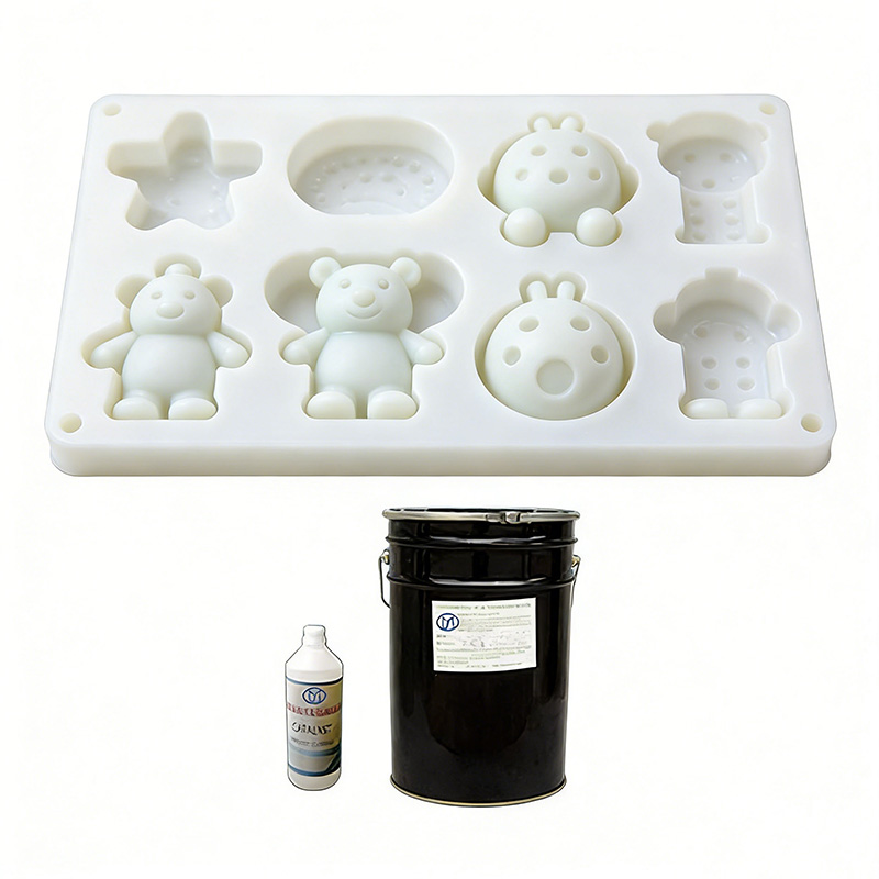 Condensation curing silicone mold rubber