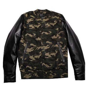 2014 Camo Print Varsity Letterman Jacket