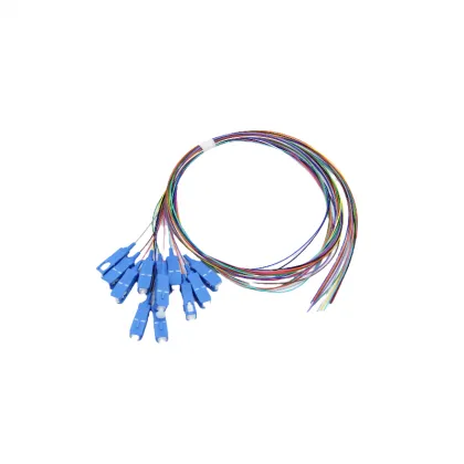 SC/FC/APC 12 Color Optical Fiber Pigtail Jumper for Mobile Telecommunications