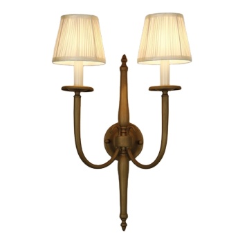 Copper Metal Fabric Wall Lamp for Hotel Project