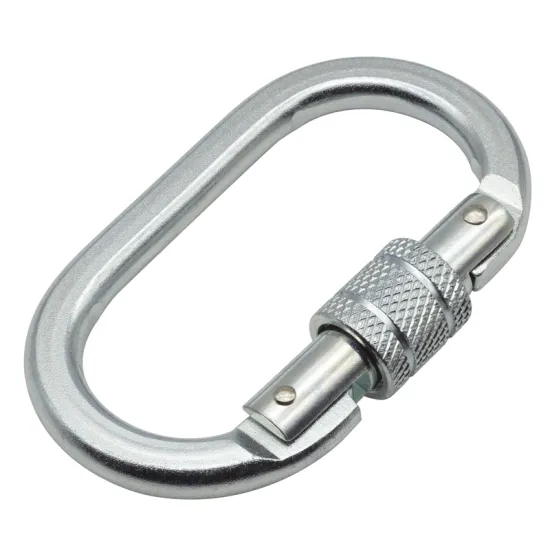 Jensan 23KN Steel Screw Lock Safety Carabiners for Climbing and Fall Arrest - 99x60mm