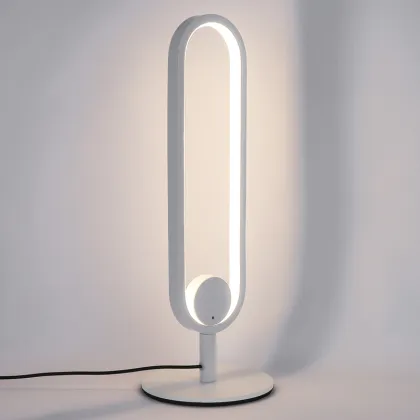 White Oval Girl's Vertical Study Lamp Table Lamp