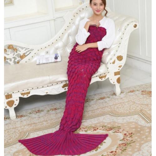 New Fashionable Handmade Crochet Mermaid Tail Blanket