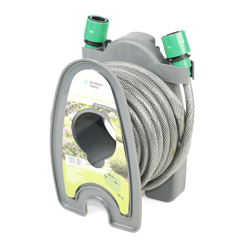 50ft stainless steel hose reel Flat garden hose