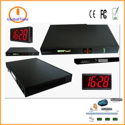 1U Rack Mount NTP Time Server with TOD/1PPS/10MHz Output Support