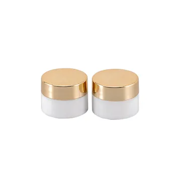 high quality 3g 5g empty plastic pp cosmetic sample face eye cream packaging jars with gold lid