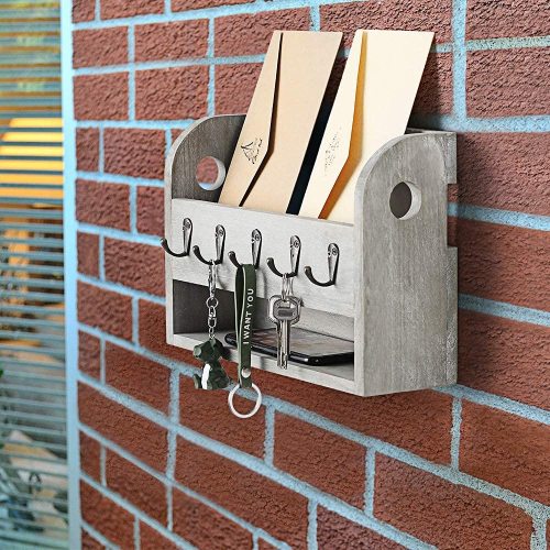 Home Improvement Wooden Wall-Mounted Key and Mail Holder Manufactory